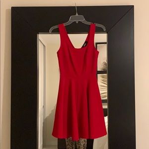 Red Mini Skater Dress